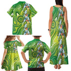 Budgerigar Australia Family Matching Tank Maxi Dress and Hawaiian Shirt Aussie Common Parakeet Indigenous Art - Aussie Hoodie