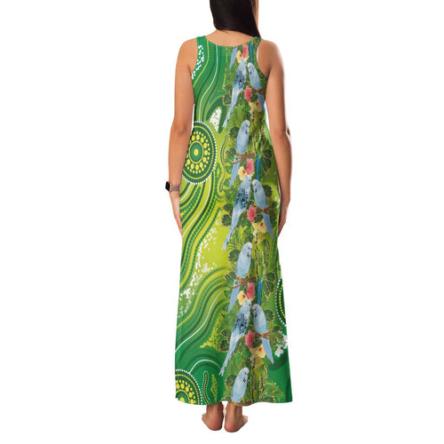 Budgerigar Australia Family Matching Tank Maxi Dress and Hawaiian Shirt Aussie Common Parakeet Indigenous Art - Aussie Hoodie