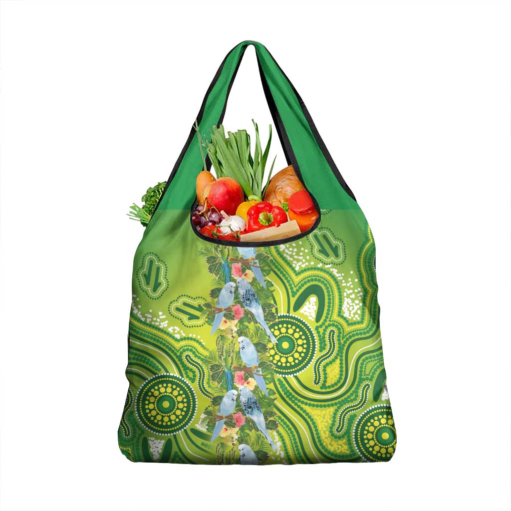 Budgerigar Australia Grocery Bag Aussie Common Parakeet Indigenous Art - Aussie Hoodie