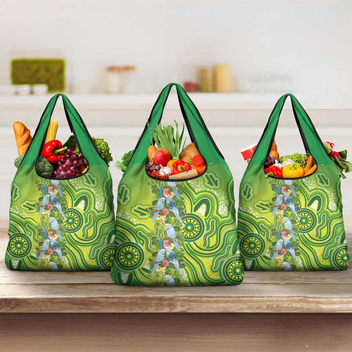 Budgerigar Australia Grocery Bag Aussie Common Parakeet Indigenous Art - Aussie Hoodie