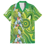 Budgerigar Australia Hawaiian Shirt Aussie Common Parakeet Indigenous Art - Aussie Hoodie
