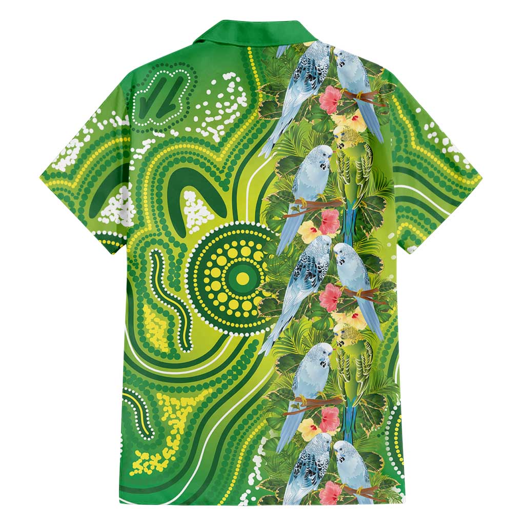 Budgerigar Australia Hawaiian Shirt Aussie Common Parakeet Indigenous Art - Aussie Hoodie