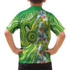 Budgerigar Australia Hawaiian Shirt Aussie Common Parakeet Indigenous Art - Aussie Hoodie