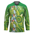 Budgerigar Australia Hockey Jersey Aussie Common Parakeet Indigenous Art - Aussie Hoodie