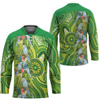 Budgerigar Australia Hockey Jersey Aussie Common Parakeet Indigenous Art - Aussie Hoodie