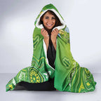 Budgerigar Australia Hooded Blanket Aussie Common Parakeet Indigenous Art - Aussie Hoodie