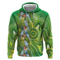 Budgerigar Australia Hoodie Aussie Common Parakeet Indigenous Art - Aussie Hoodie