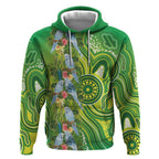 Budgerigar Australia Hoodie Aussie Common Parakeet Indigenous Art - Aussie Hoodie