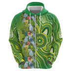 Budgerigar Australia Hoodie Aussie Common Parakeet Indigenous Art - Aussie Hoodie