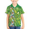 Budgerigar Australia Kid Hawaiian Shirt Aussie Common Parakeet Indigenous Art - Aussie Hoodie