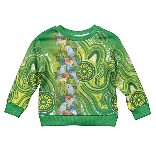 Budgerigar Australia Kid Ugly Christmas Sweater Aussie Common Parakeet Indigenous Art - Aussie Hoodie