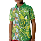 Budgerigar Australia Kid Polo Shirt Aussie Common Parakeet Indigenous Art - Aussie Hoodie