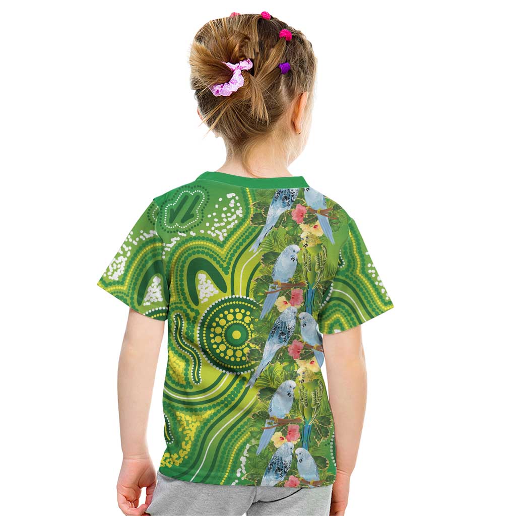 Budgerigar Australia Kid T Shirt Aussie Common Parakeet Indigenous Art - Aussie Hoodie