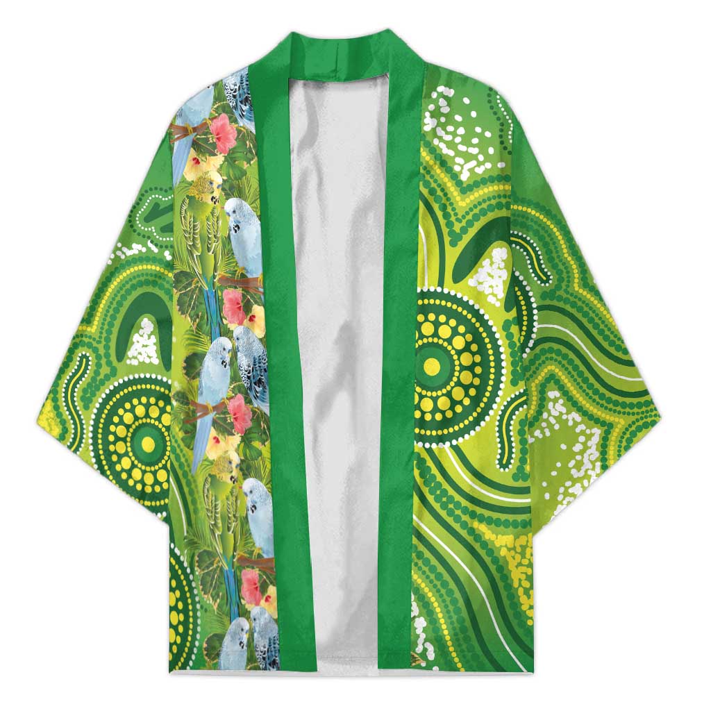 Budgerigar Australia Kimono Aussie Common Parakeet Indigenous Art - Aussie Hoodie
