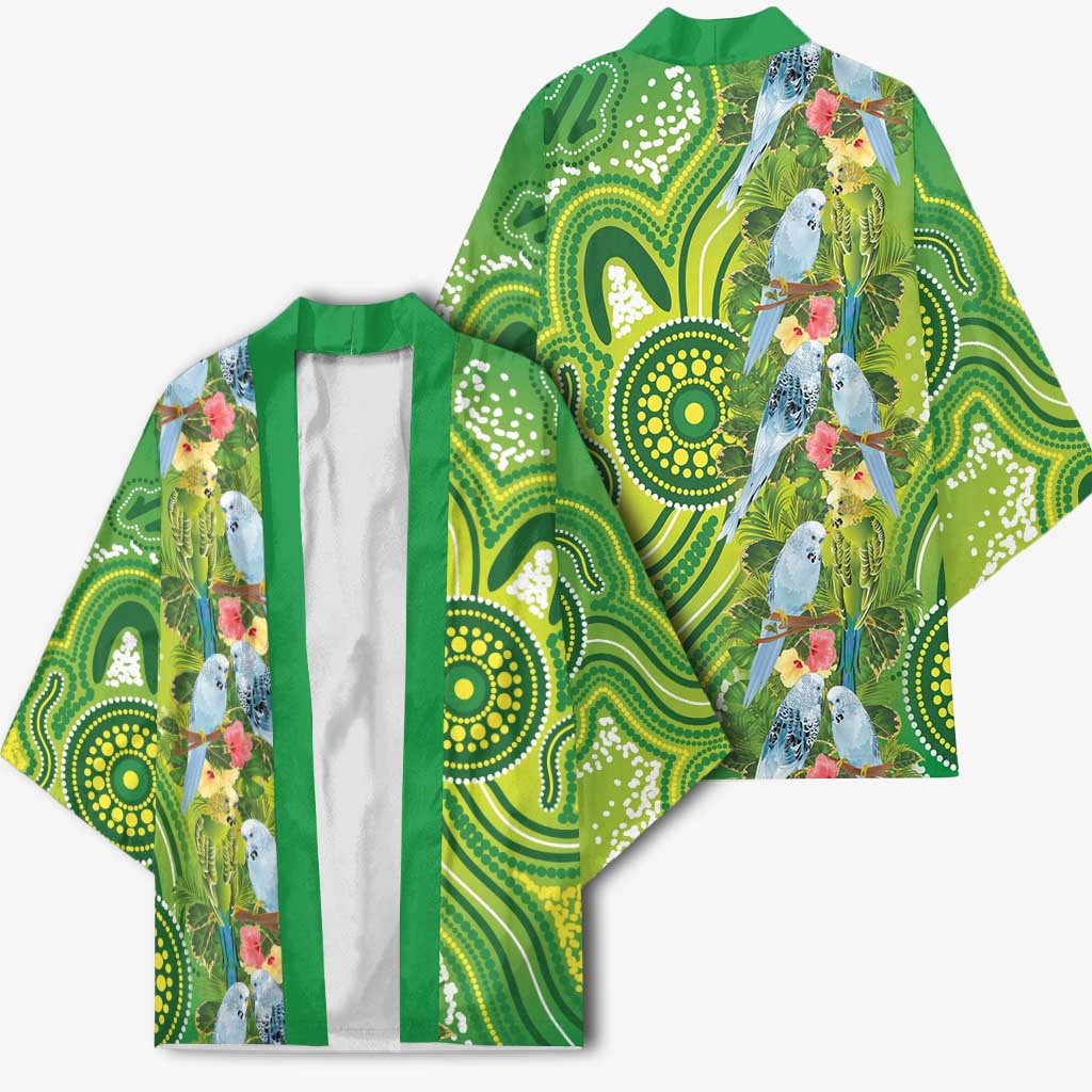 Budgerigar Australia Kimono Aussie Common Parakeet Indigenous Art - Aussie Hoodie