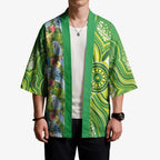 Budgerigar Australia Kimono Aussie Common Parakeet Indigenous Art - Aussie Hoodie