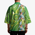 Budgerigar Australia Kimono Aussie Common Parakeet Indigenous Art - Aussie Hoodie