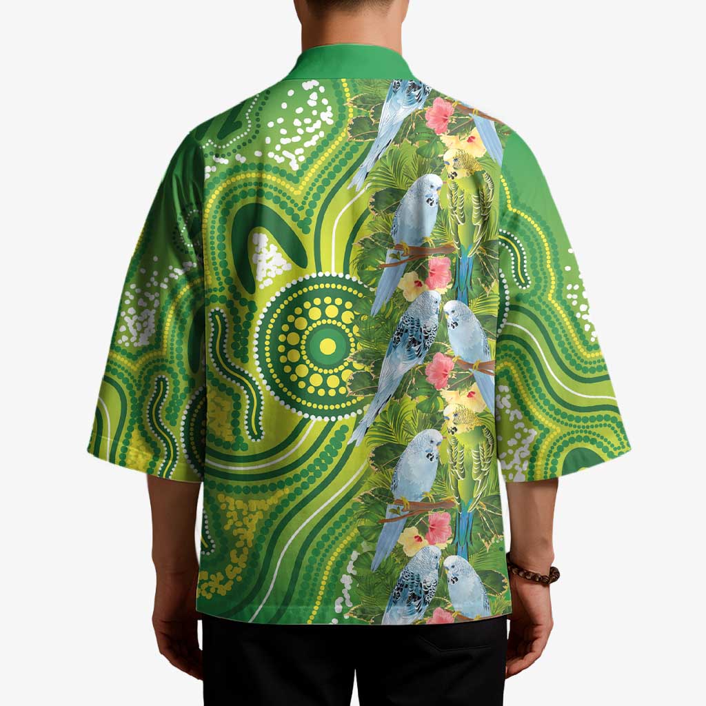Budgerigar Australia Kimono Aussie Common Parakeet Indigenous Art - Aussie Hoodie