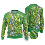 Budgerigar Australia Ugly Christmas Sweater Aussie Common Parakeet Indigenous Art - Aussie Hoodie