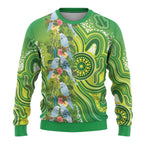 Budgerigar Australia Ugly Christmas Sweater Aussie Common Parakeet Indigenous Art - Aussie Hoodie