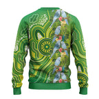 Budgerigar Australia Ugly Christmas Sweater Aussie Common Parakeet Indigenous Art - Aussie Hoodie