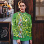 Budgerigar Australia Ugly Christmas Sweater Aussie Common Parakeet Indigenous Art - Aussie Hoodie