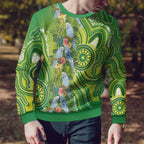 Budgerigar Australia Ugly Christmas Sweater Aussie Common Parakeet Indigenous Art - Aussie Hoodie