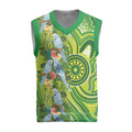 Budgerigar Australia Christmas Knitted V-Neck Vest Aussie Common Parakeet Indigenous Art - Aussie Hoodie
