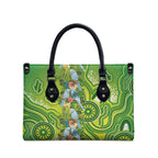 Budgerigar Australia Leather Bag Aussie Common Parakeet Indigenous Art - Aussie Hoodie