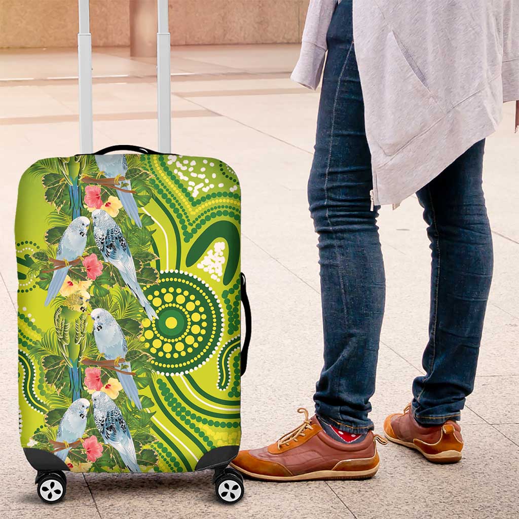 Budgerigar Australia Luggage Cover Aussie Common Parakeet Indigenous Art - Aussie Hoodie