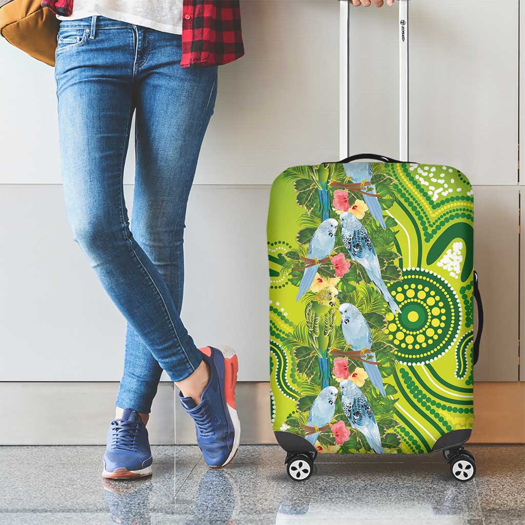 Budgerigar Australia Luggage Cover Aussie Common Parakeet Indigenous Art - Aussie Hoodie