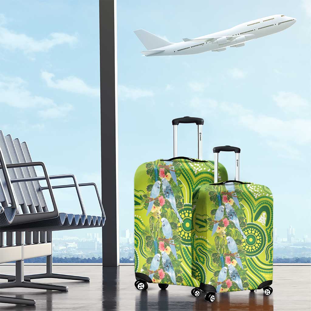 Budgerigar Australia Luggage Cover Aussie Common Parakeet Indigenous Art - Aussie Hoodie