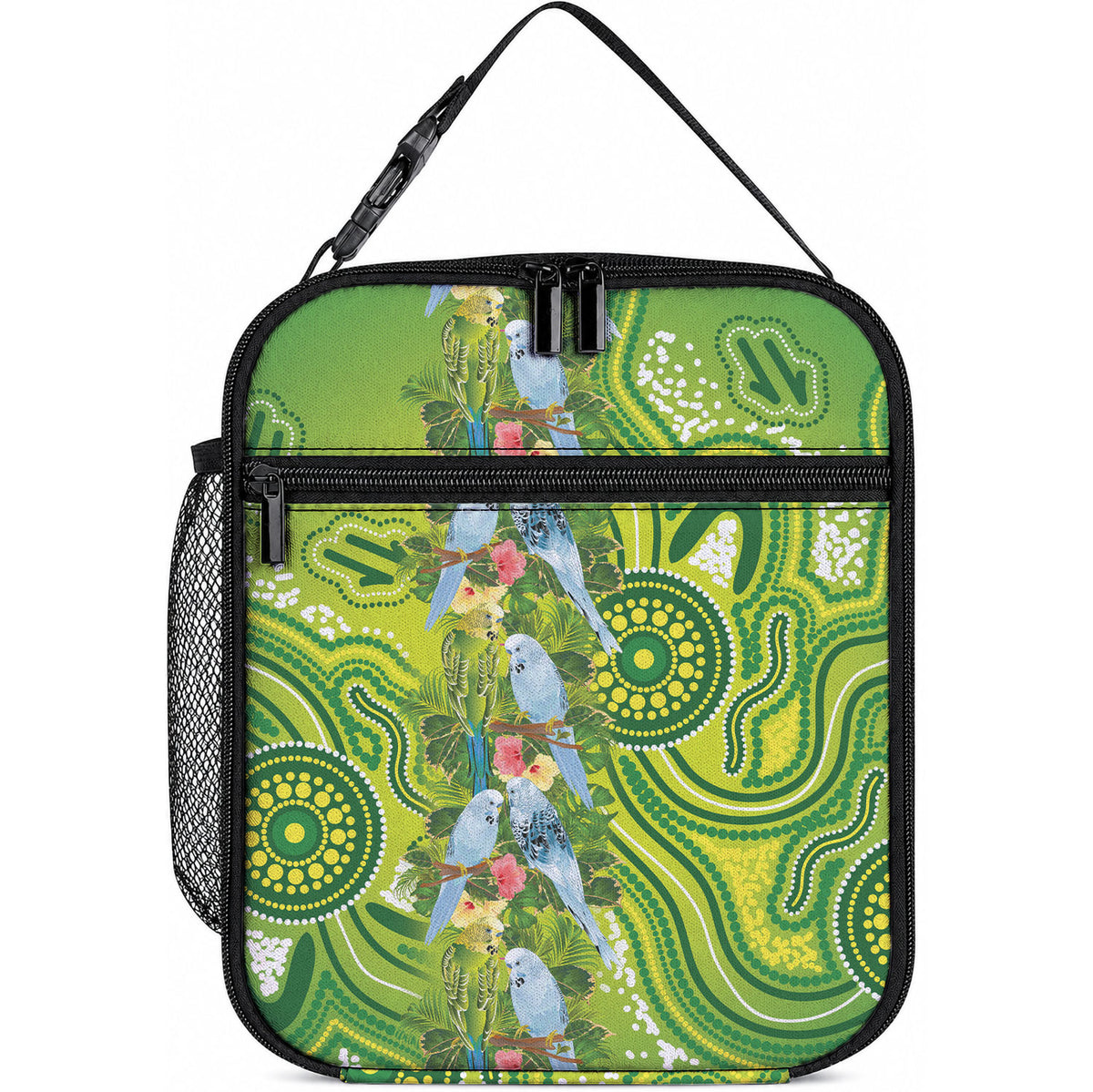 Budgerigar Australia Lunch Bag Aussie Common Parakeet Indigenous Art