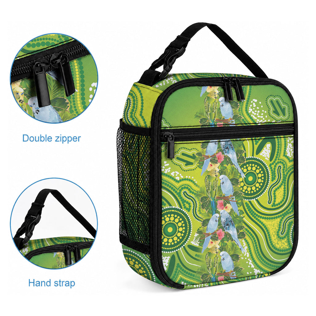 Budgerigar Australia Lunch Bag Aussie Common Parakeet Indigenous Art