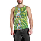 Budgerigar Australia Men Tank Top Aussie Common Parakeet Indigenous Art - Aussie Hoodie
