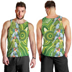 Budgerigar Australia Men Tank Top Aussie Common Parakeet Indigenous Art - Aussie Hoodie