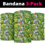 Budgerigar Australia Neck Gaiter Aussie Common Parakeet Indigenous Art - Aussie Hoodie