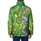 Budgerigar Australia Padded Jacket Aussie Common Parakeet Indigenous Art - Aussie Hoodie