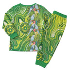 Budgerigar Australia Christmas Pajama Set Aussie Common Parakeet Indigenous Art - Aussie Hoodie