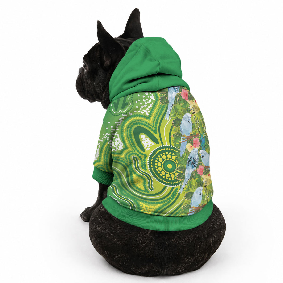 Budgerigar Australia Pet Hoodie Aussie Common Parakeet Indigenous Art