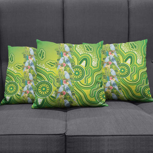 Budgerigar Australia Pillow Cover Aussie Common Parakeet Indigenous Art - Aussie Hoodie