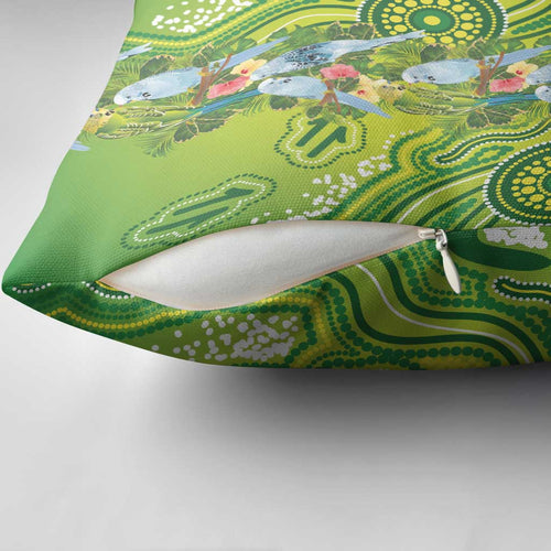 Budgerigar Australia Pillow Cover Aussie Common Parakeet Indigenous Art - Aussie Hoodie