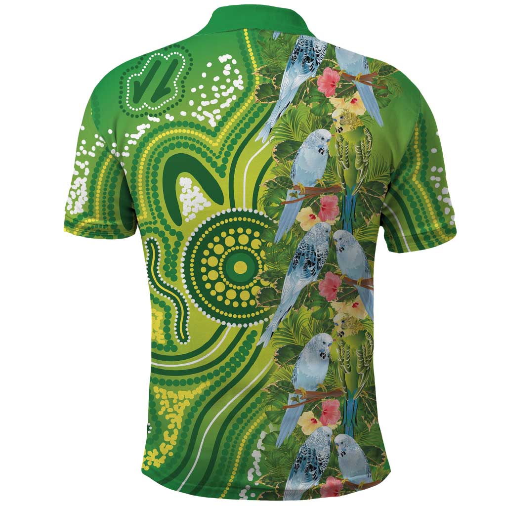 Budgerigar Australia Polo Shirt Aussie Common Parakeet Indigenous Art - Aussie Hoodie