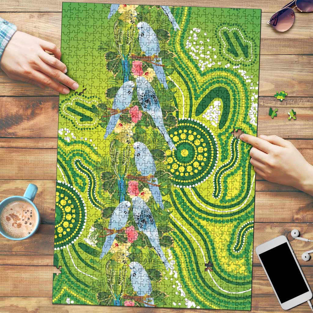 Budgerigar Australia Puzzle Aussie Common Parakeet Indigenous Art - Aussie Hoodie