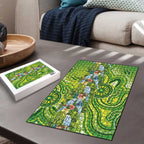 Budgerigar Australia Puzzle Aussie Common Parakeet Indigenous Art - Aussie Hoodie