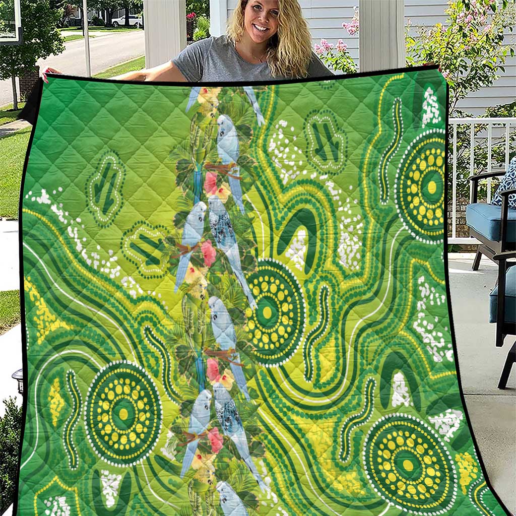Budgerigar Australia Quilt Aussie Common Parakeet Indigenous Art - Aussie Hoodie