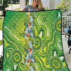 Budgerigar Australia Quilt Aussie Common Parakeet Indigenous Art - Aussie Hoodie