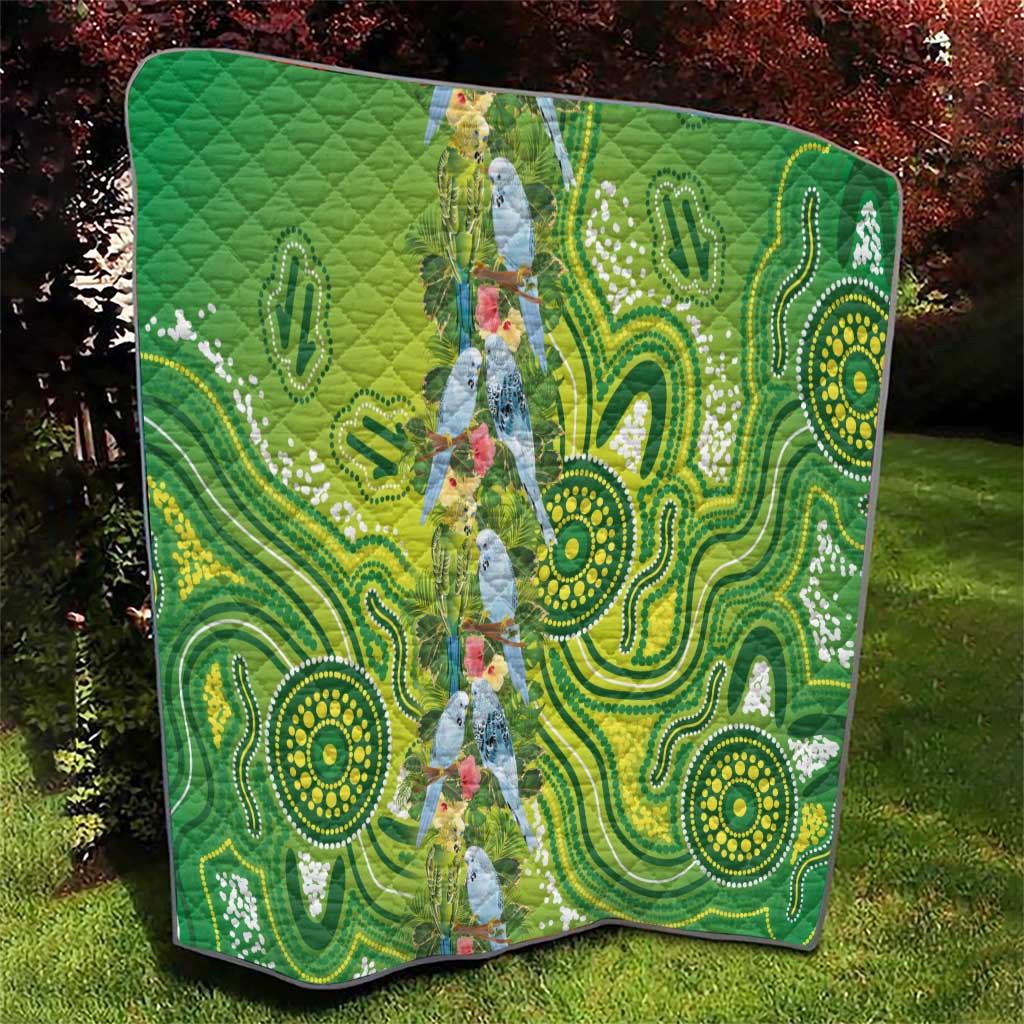 Budgerigar Australia Quilt Aussie Common Parakeet Indigenous Art - Aussie Hoodie