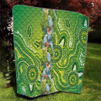 Budgerigar Australia Quilt Aussie Common Parakeet Indigenous Art - Aussie Hoodie
