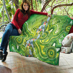 Budgerigar Australia Quilt Aussie Common Parakeet Indigenous Art - Aussie Hoodie